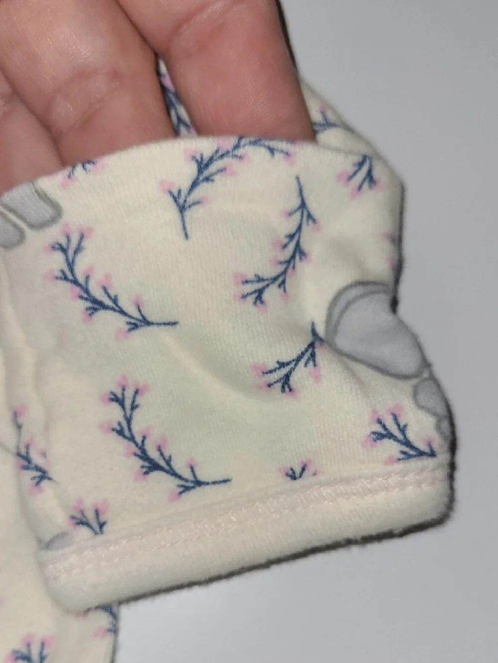 3-Pack Baby Girls Organic Cotton Pink & White Elephant Gown Sleepers 0-6 Months